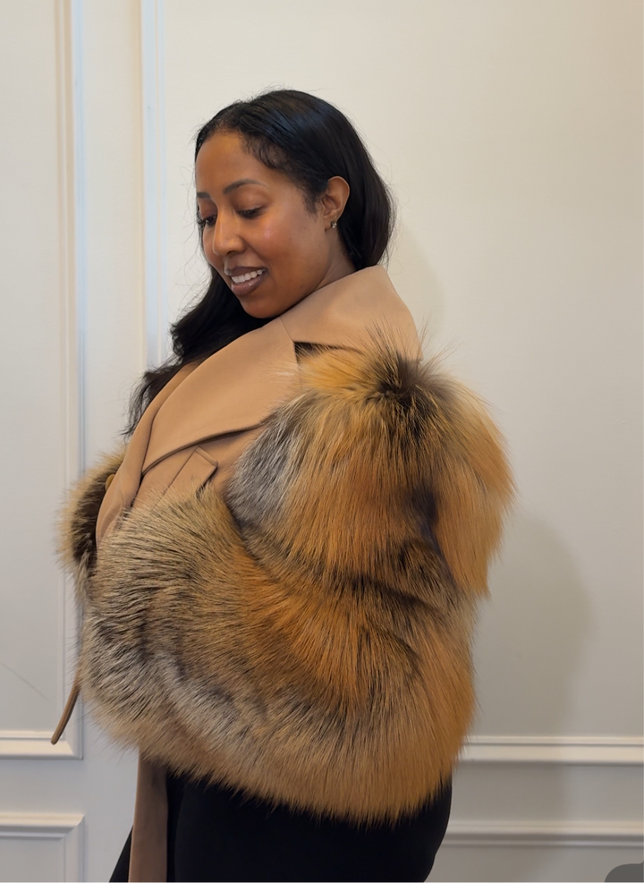 Cashmere cropped jacket