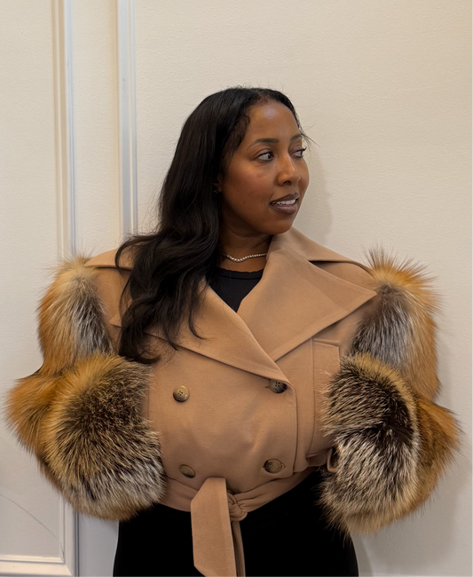 Cashmere cropped jacket