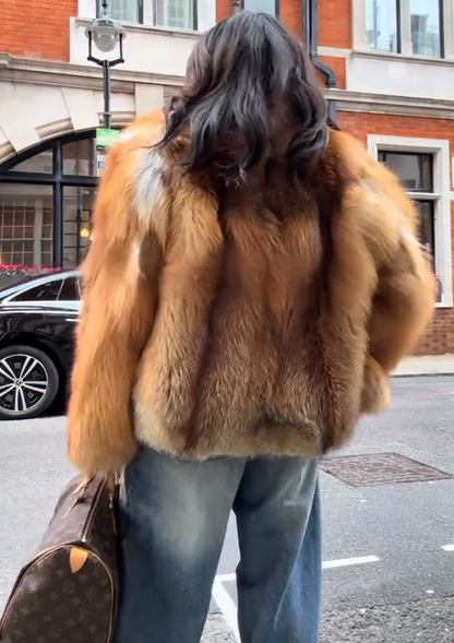Fox fur short coat