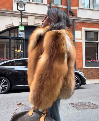 Fox fur short coat