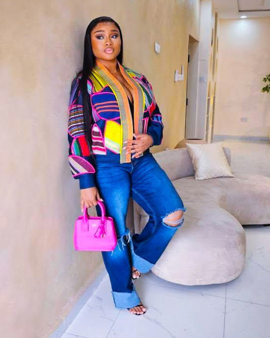 Multi-color block jacket