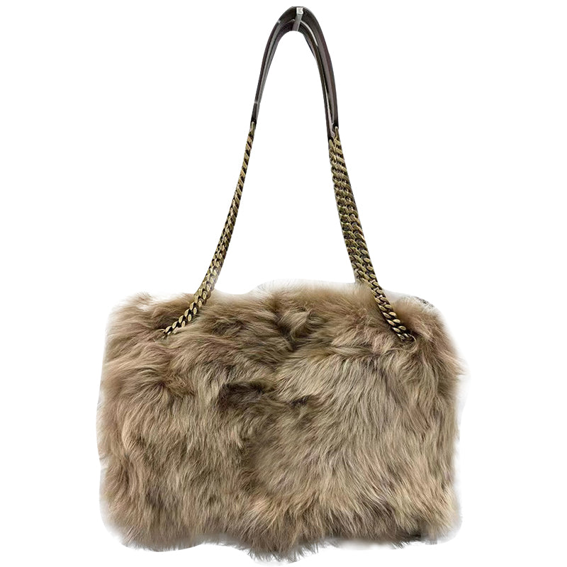 New plush bag chain plush shoulder crossbody bag