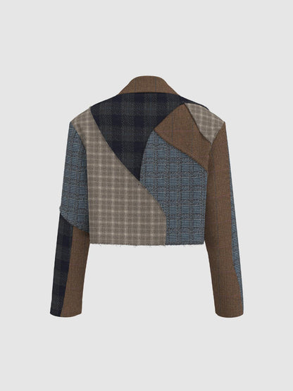 Patchwork suit jacket