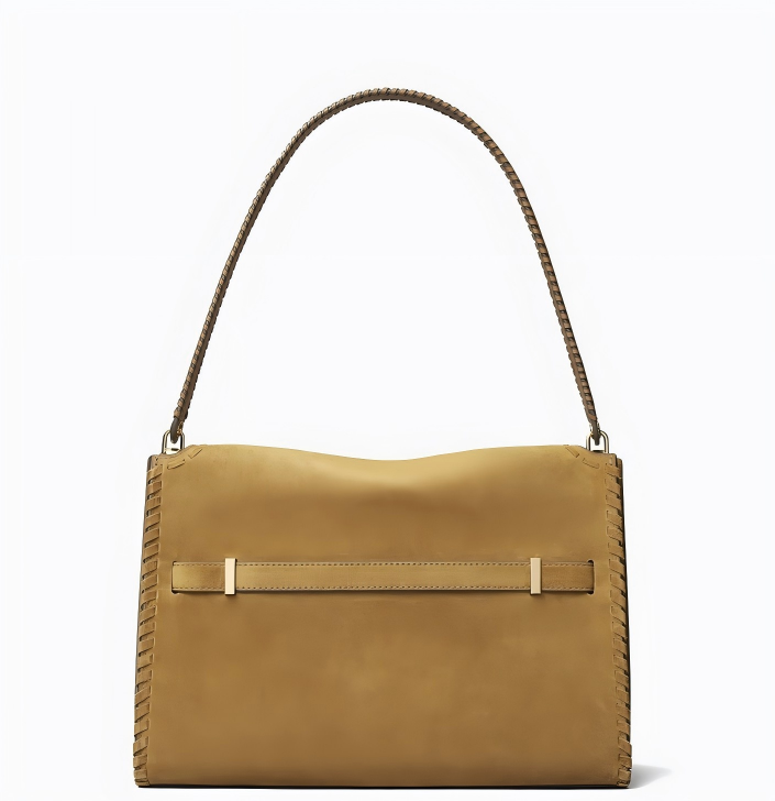 Women's Large Metallic Suede Shoulder Bag