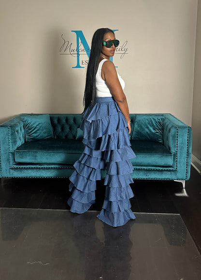 Super Tiered Denim Pant