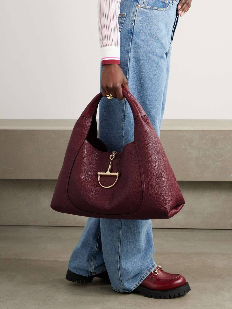 Extra Large Soft Leather Hobo Bag