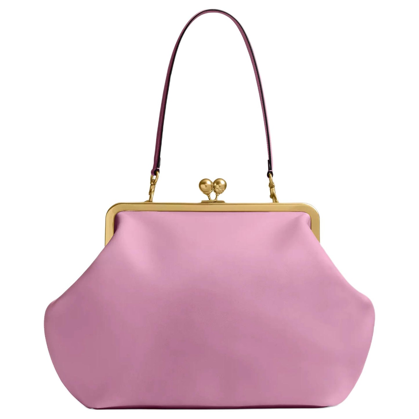 Large Kisslock Frame Bag-Pink