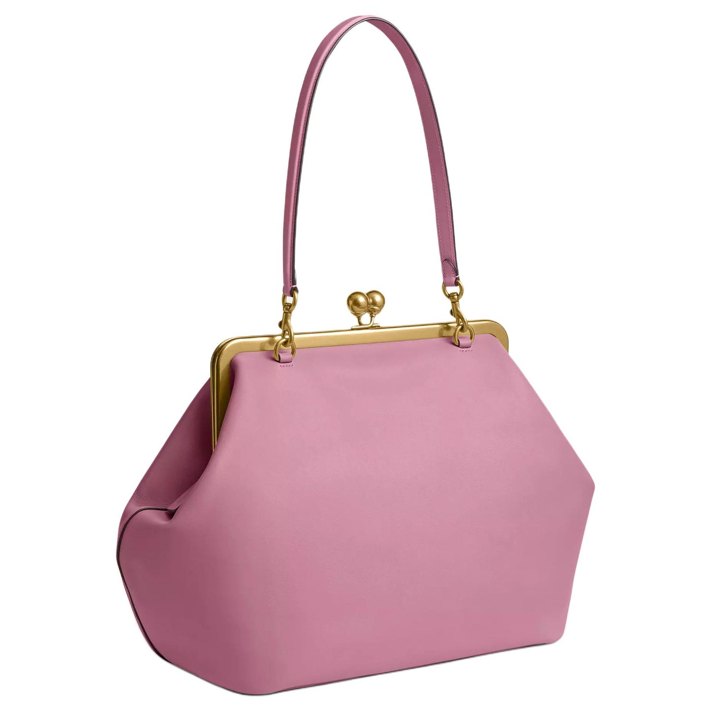 Large Kisslock Frame Bag-Pink