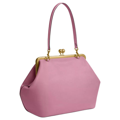 Large Kisslock Frame Bag-Pink