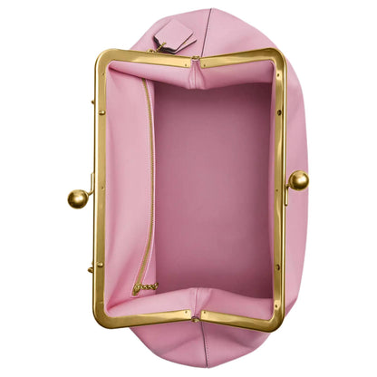 Large Kisslock Frame Bag-Pink