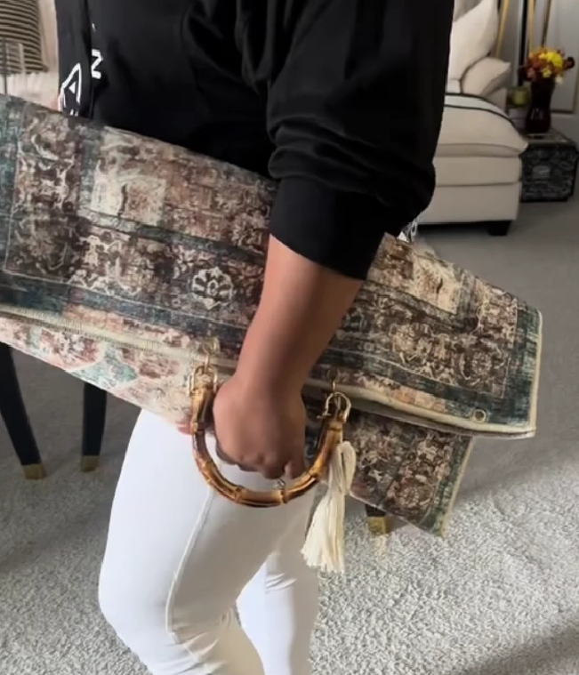 Bamboo rug handbag