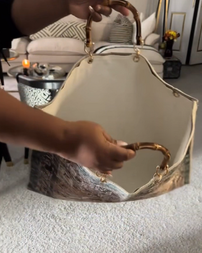 Bamboo rug handbag