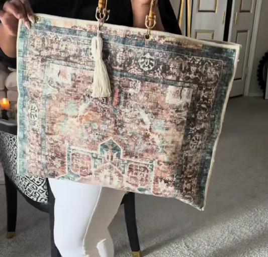 Bamboo rug handbag
