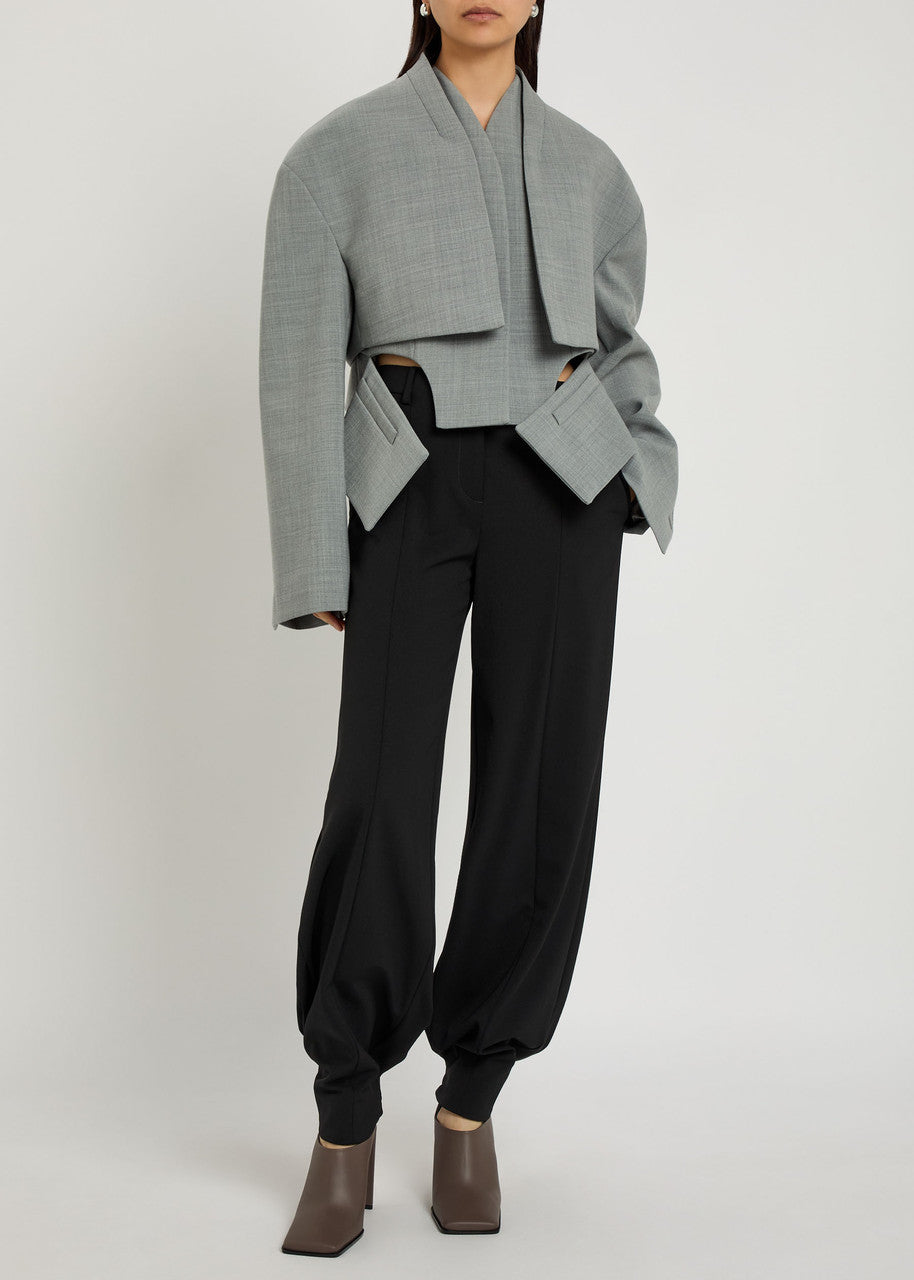 Openwork woven jacket