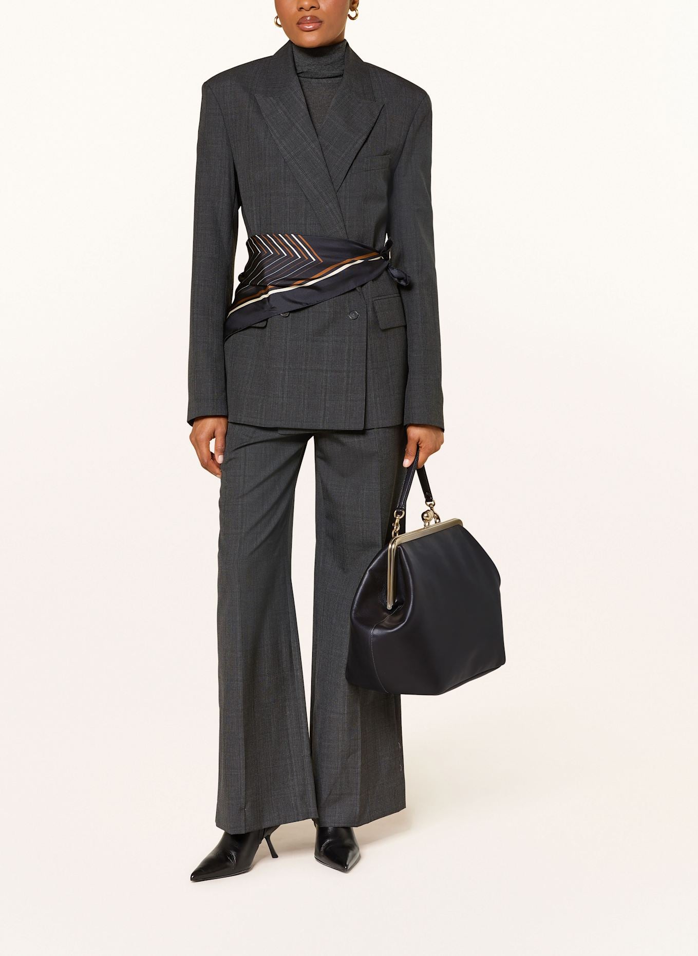 Large Kisslock Frame Bag-Black