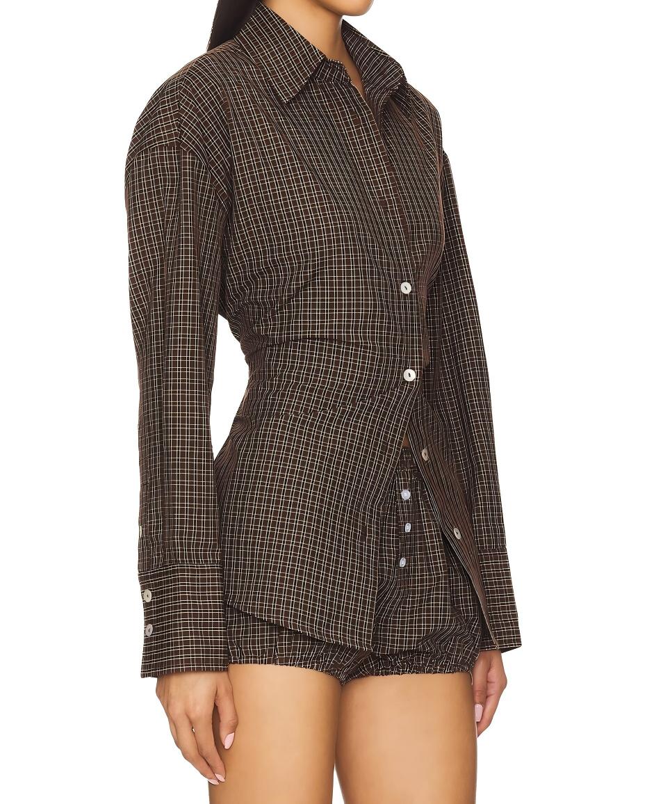 Back tie button shirt