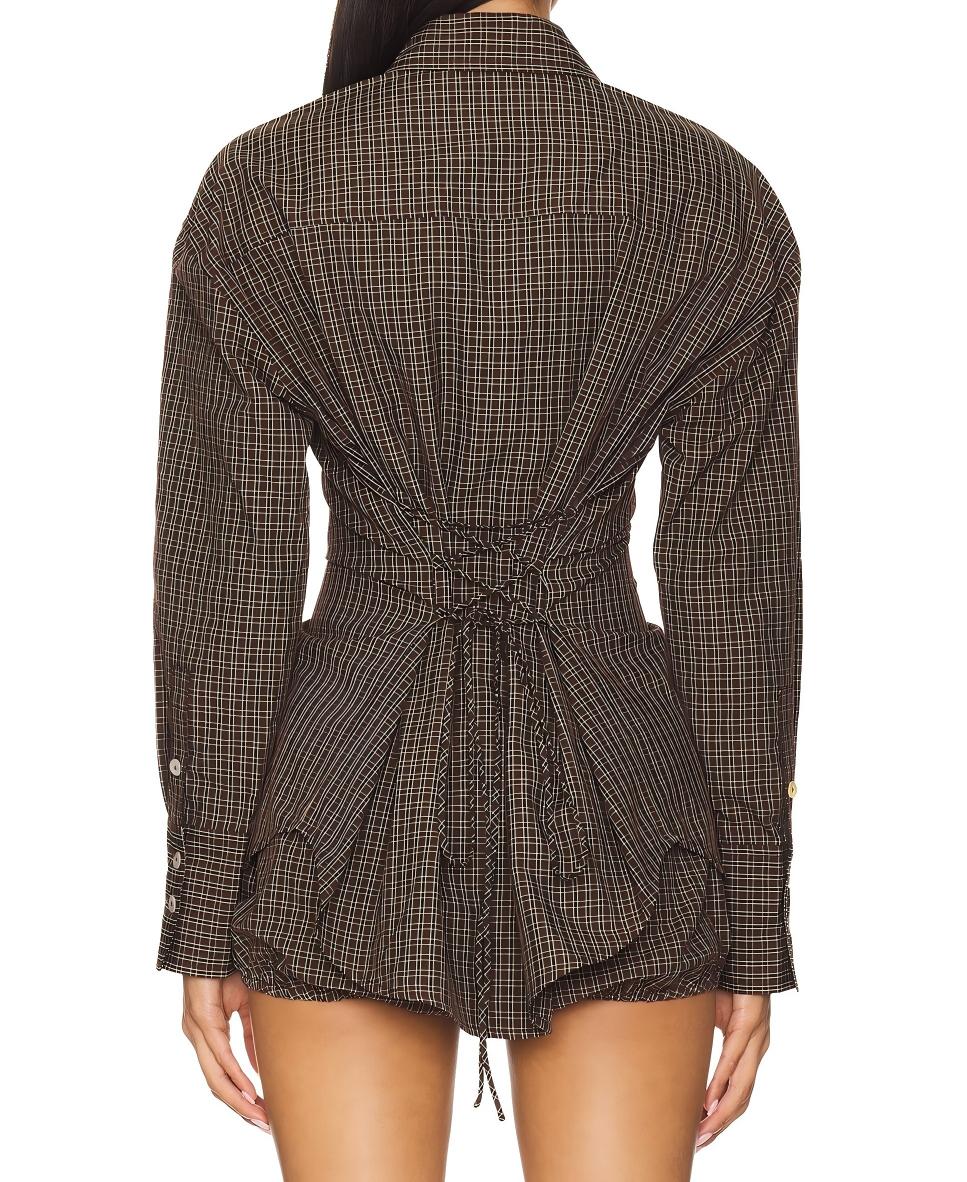 Back tie button shirt