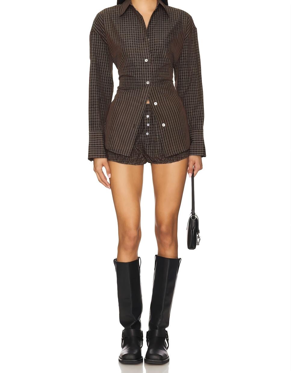 Back tie button shirt