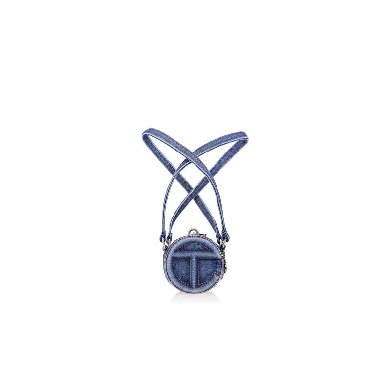 Small Denim Travel Bucket Bag