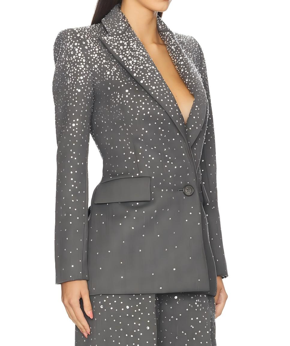 Rhinestone two-piece suit