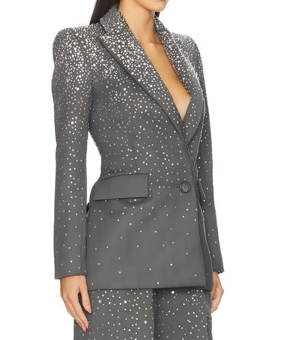 Rhinestone two-piece suit
