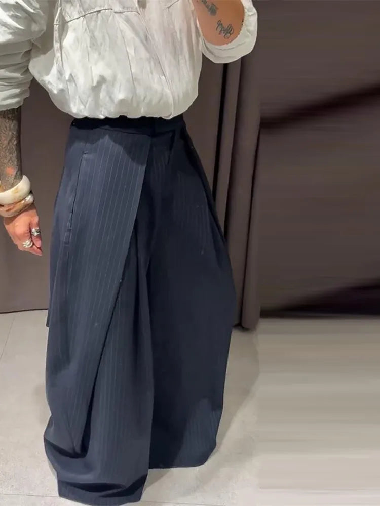 Women's striped loose fit pants