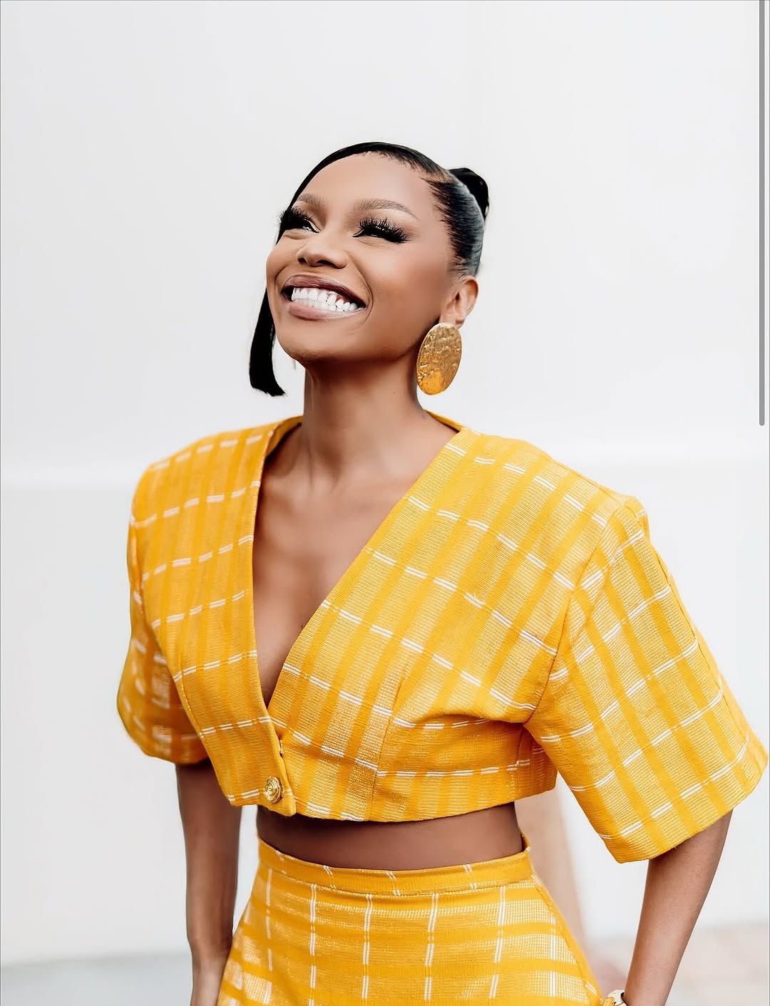 Layered grass skirt + cropped top set