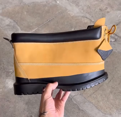 Martens boots transformed into a crossbody bag