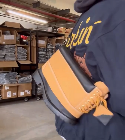 Martens boots transformed into a crossbody bag