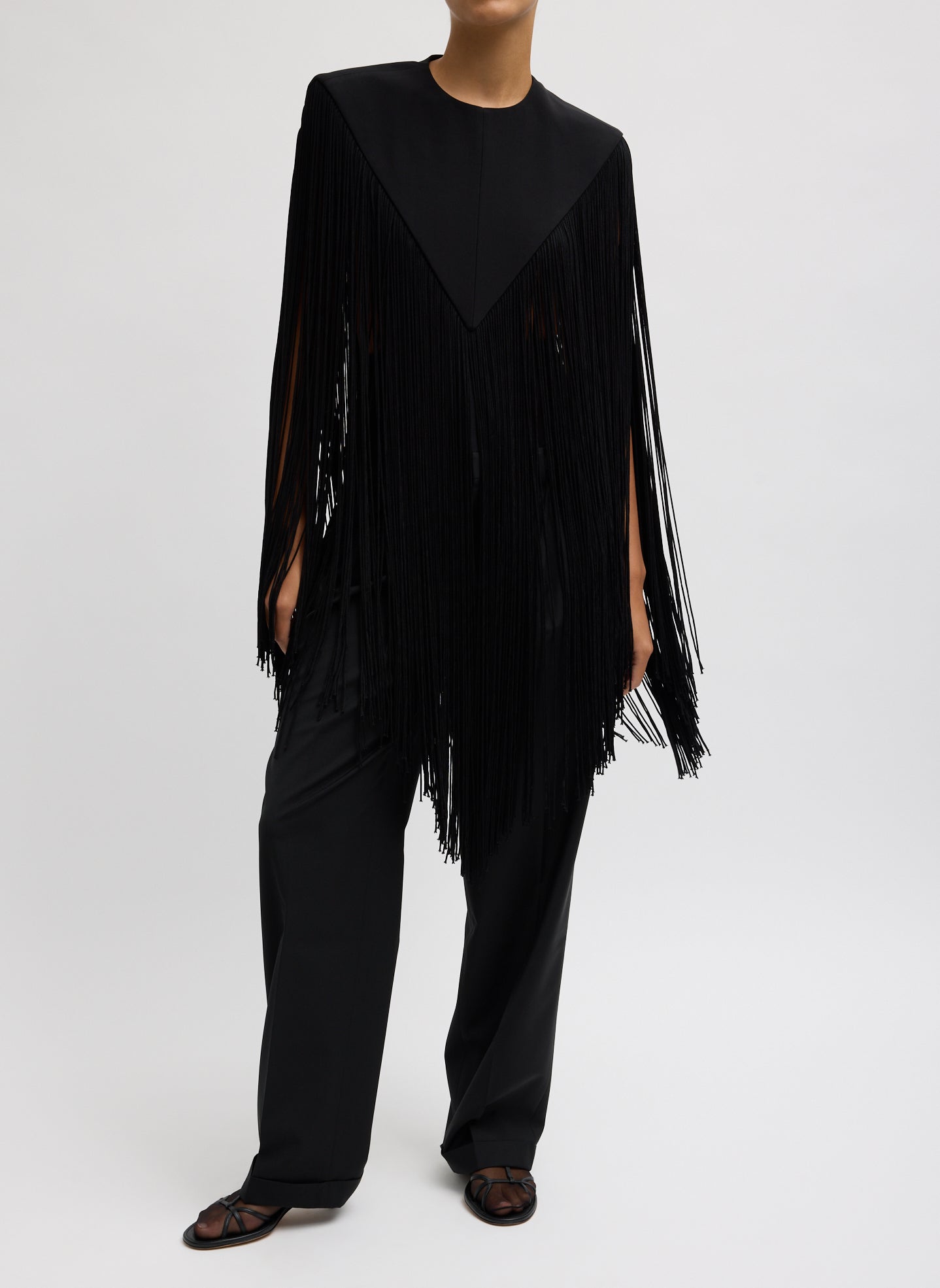 Silk tassel shawl