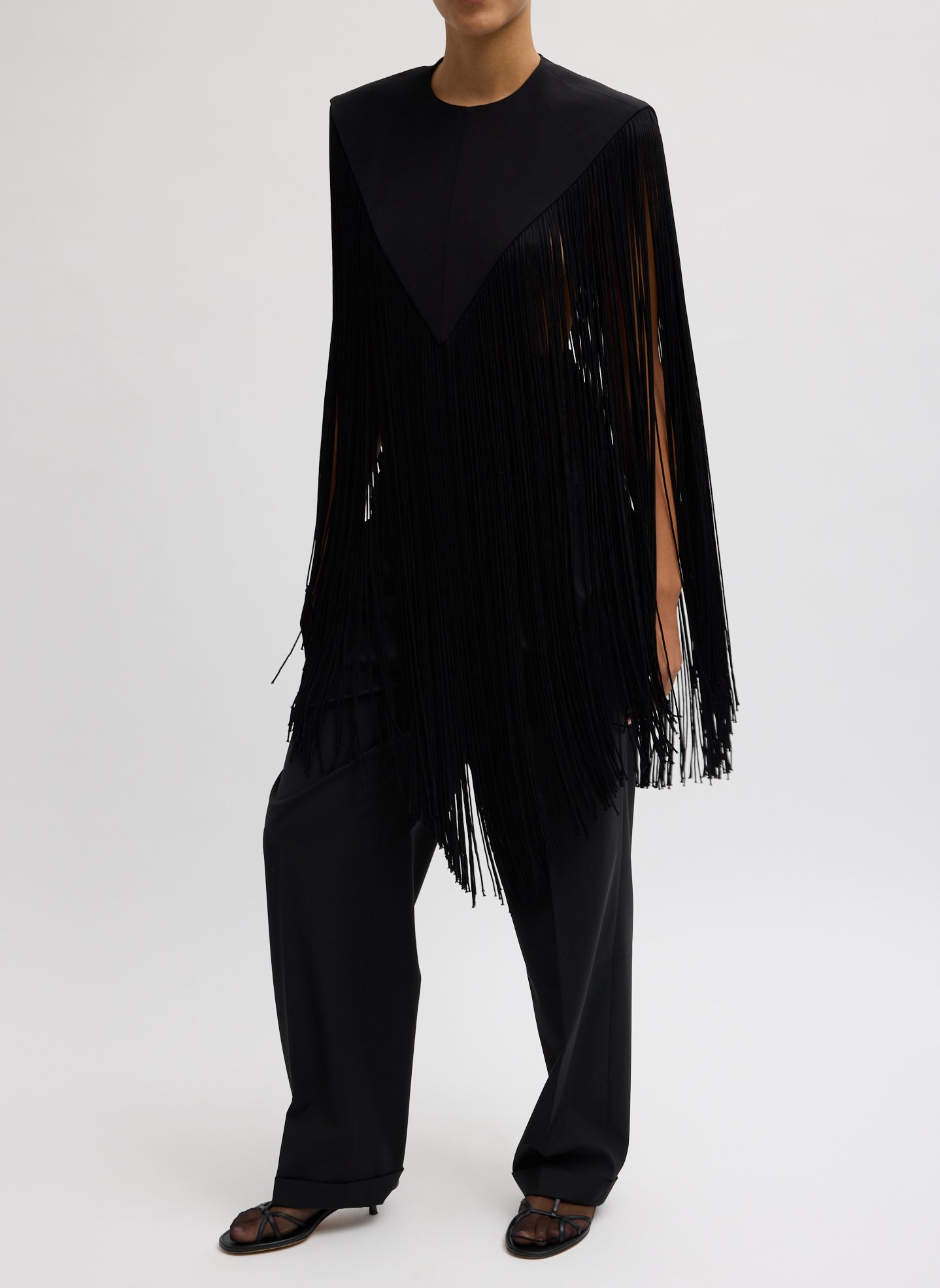 Silk tassel shawl