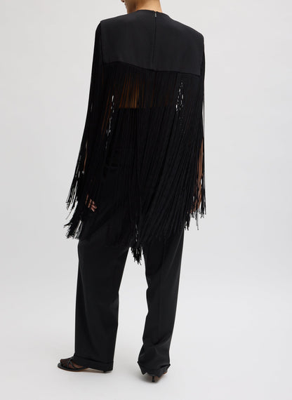 Silk tassel shawl