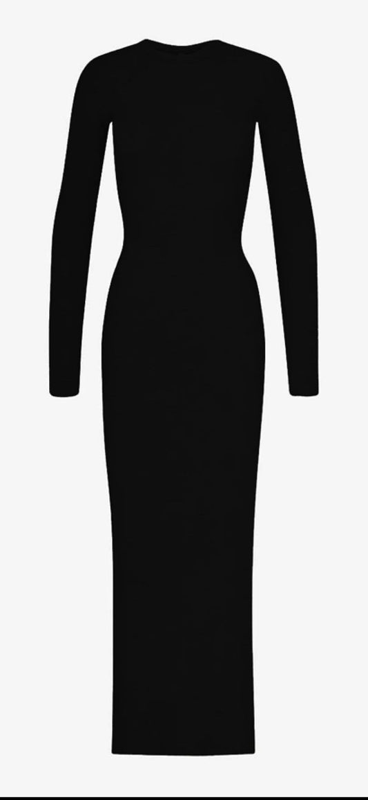 Slim-fit long-sleeved bodycon dress