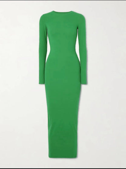 Slim-fit long-sleeved bodycon dress