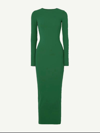 Slim-fit long-sleeved bodycon dress