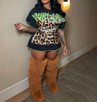 Oversized T-shirt with a fitted waist