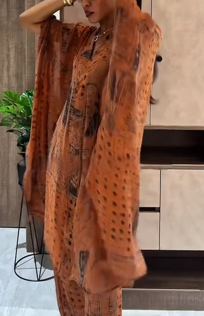 Printed robe set