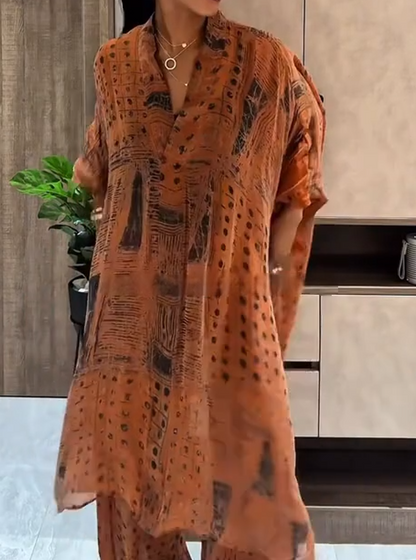 Printed robe set