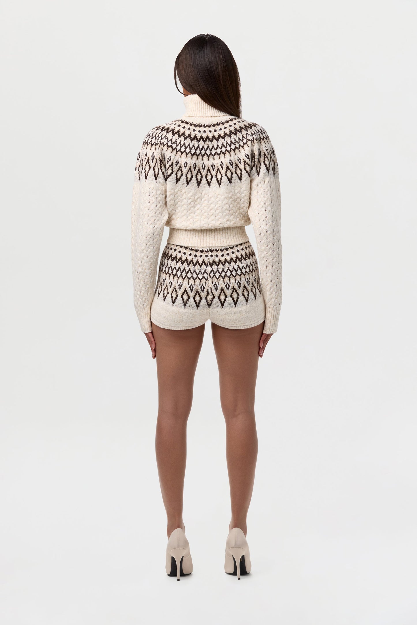Knit Turtleneck Fair Isle Sweater