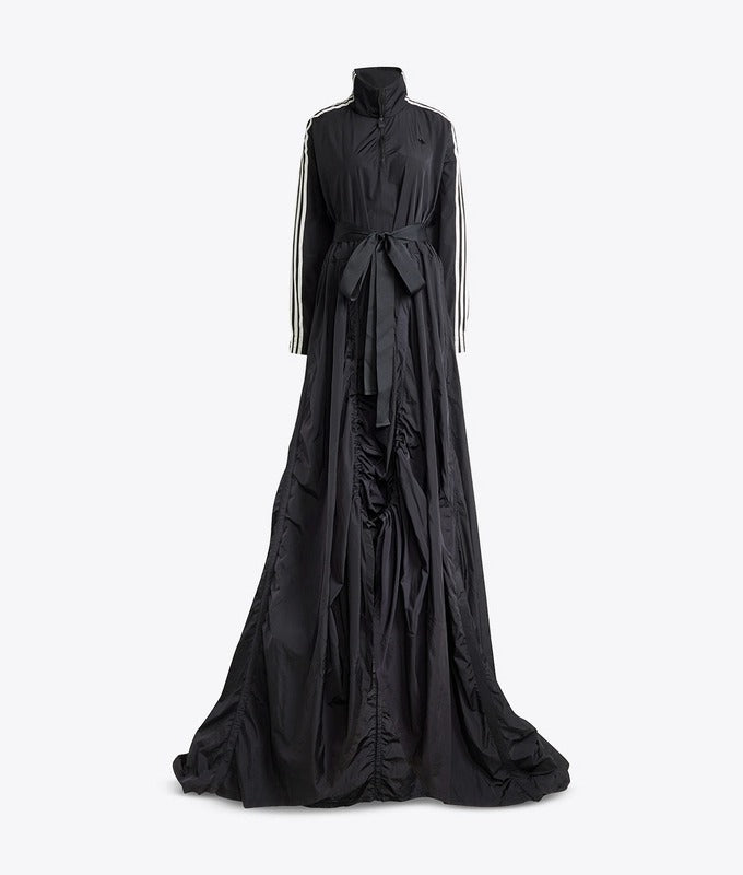 Stand-up collar sporty maxi dress