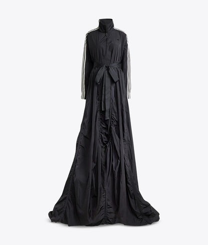 Stand-up collar sporty maxi dress