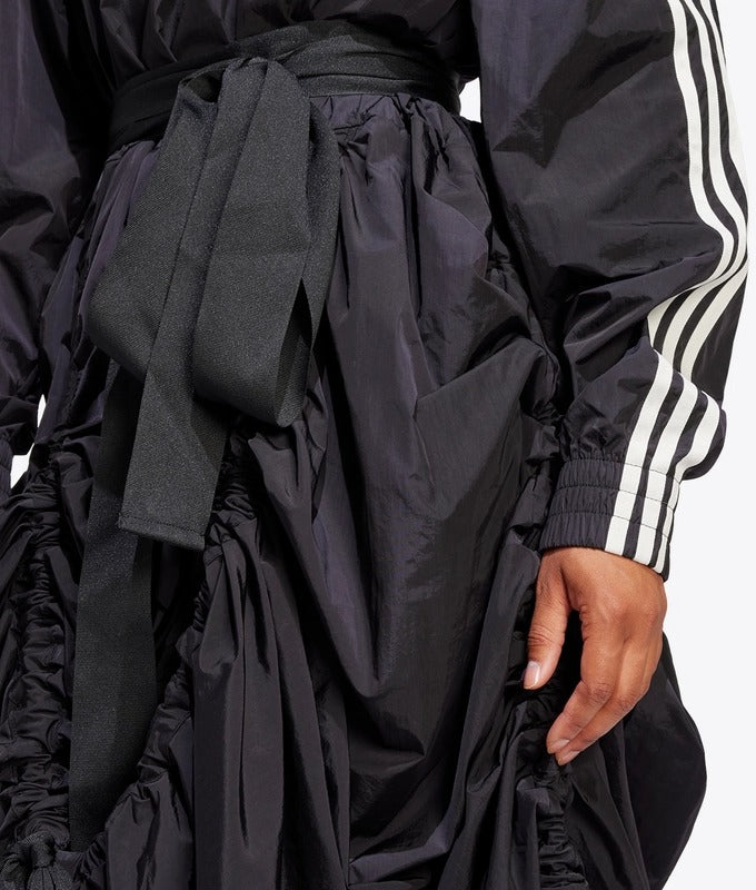 Stand-up collar sporty maxi dress
