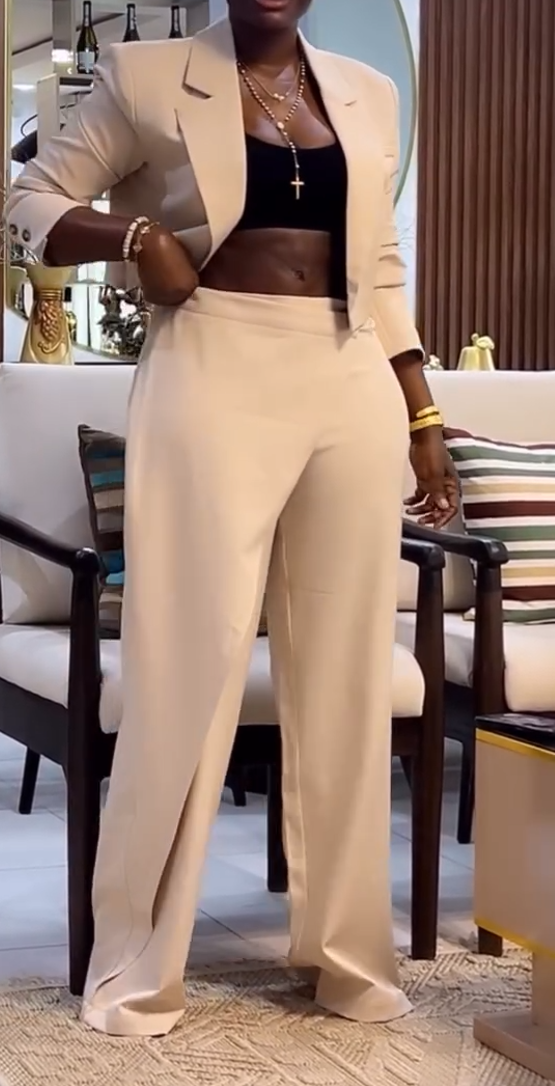 Short Blazer and Trousers Set