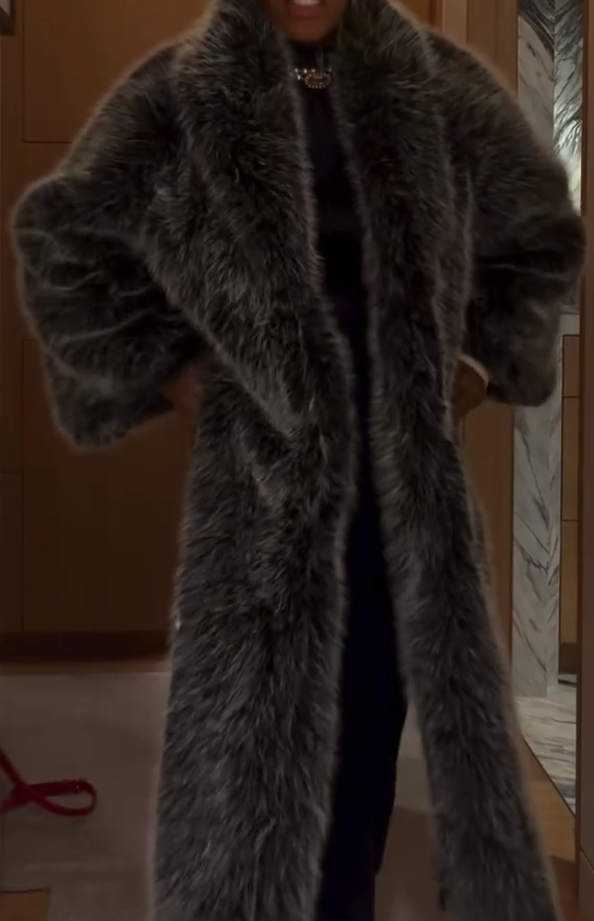 Short faux mink jacket