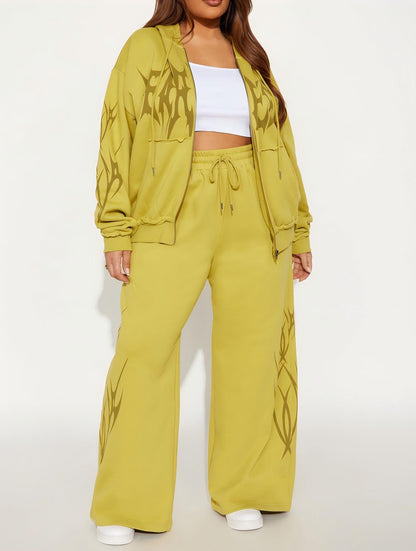 Fearless Heat Fleece Pant Set - Green