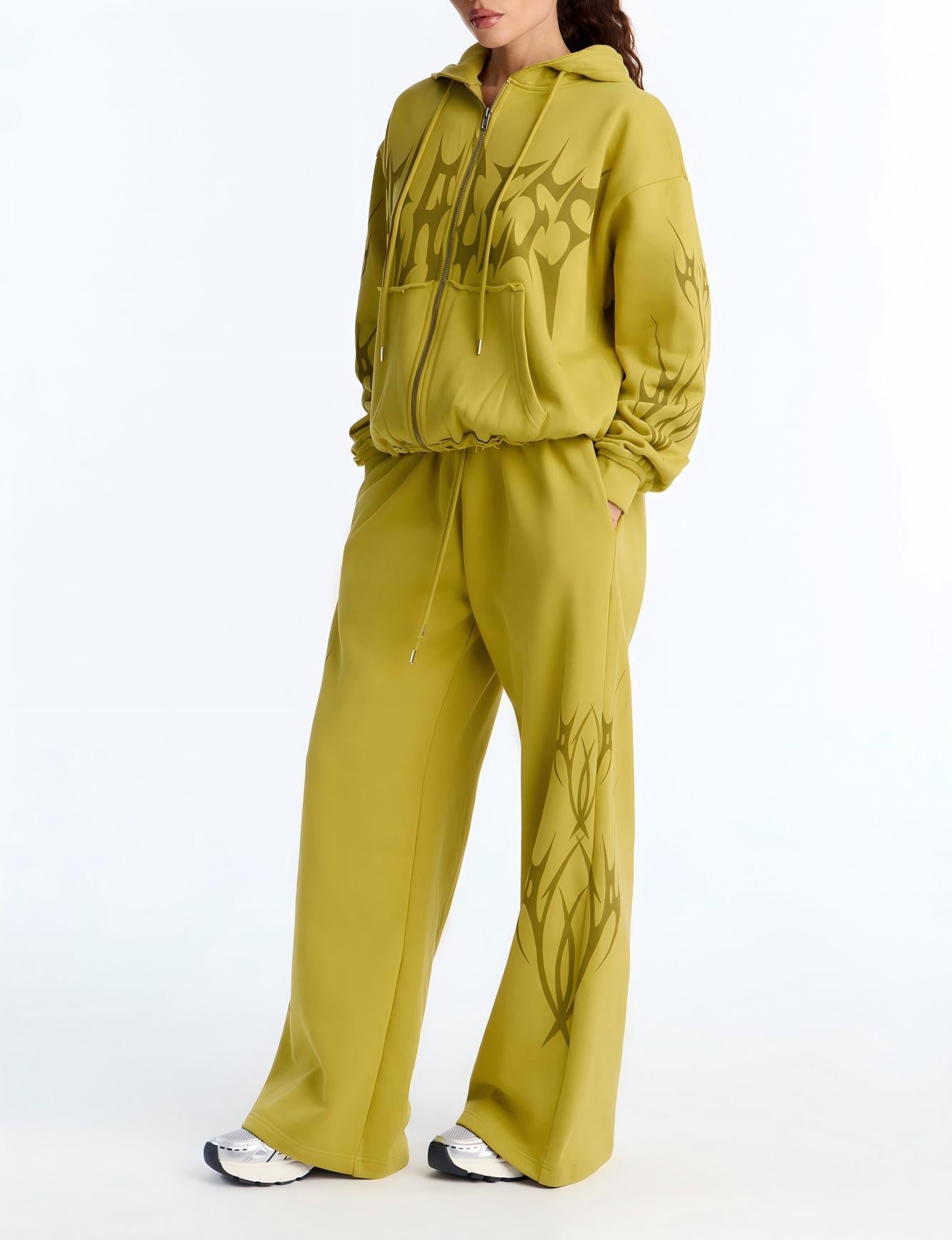Fearless Heat Fleece Pant Set - Green