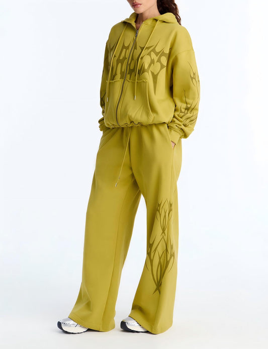 Fearless Heat Fleece Pant Set - Green