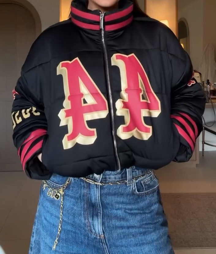 Team-style cotton-padded short jacket