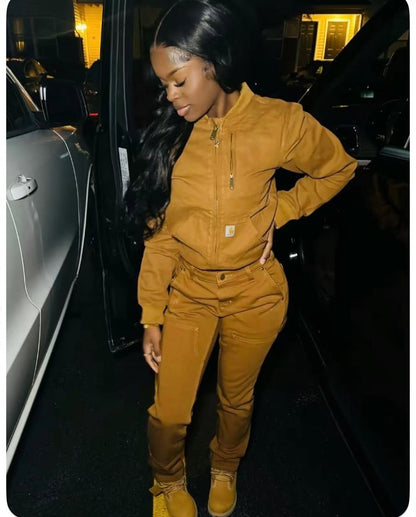 Workwear Pocket Fitted Jumpsuit