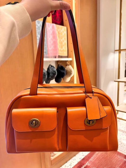 Large Retro Bowling Ball Handbag Boston Shoulder Bag